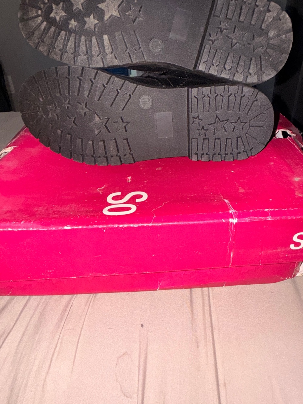 Kohl's Black Kids Boots with Lug Soles